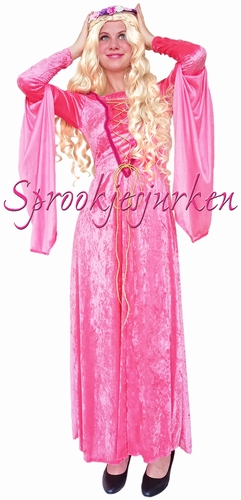 Middeleeuwse jurk roze