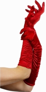 handschoenen rood gerimpeld