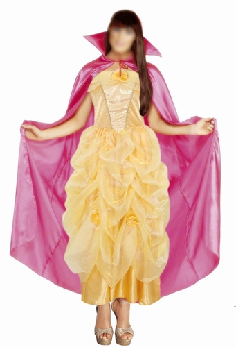 cape lang roze met kraag