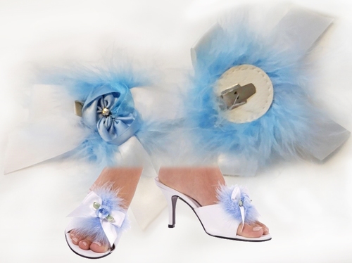 schoenclips blauw