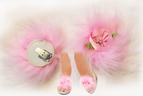 schoenclips roze