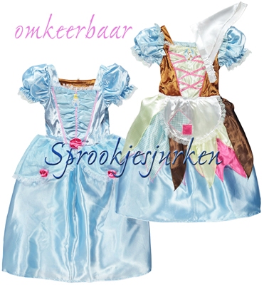 Assepoester omkeerjurk met hoofddoekje