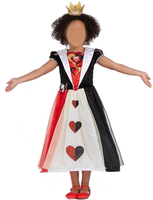 Hartenkoningin (uit Alice in Wonderland) met kroon