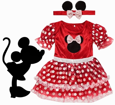 Minnie Mouse 1 rood met haarband