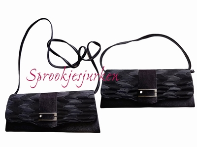 clutch/handtasje zwart