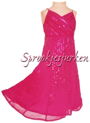 Glitterjurk roze