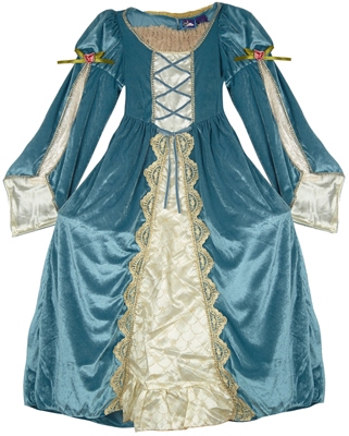 prinsessenjurk blauw/groen