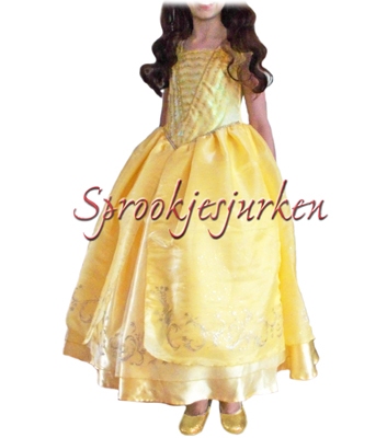 Belle geel hoepeljurk