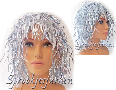 partypruik zilver