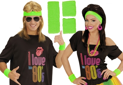neon groen "zweet"bandenset