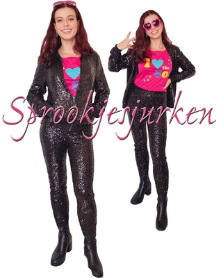 Glitter set: broek en jas