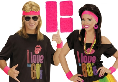 neon fluor roze "zweet"bandenset