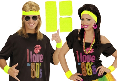 neon fluor geel "zweet"bandenset