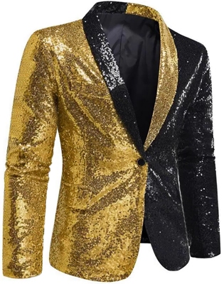 jas glitter zwart/goud, Mix&Match