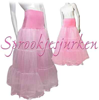 roze petticoat lang