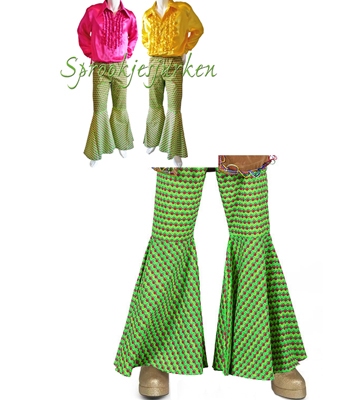 broek groen en kleurig, Mix&Match