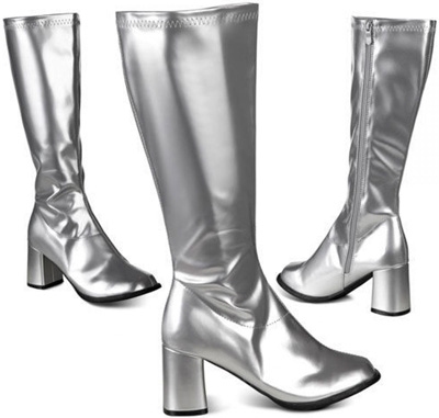 laarzen disco/gogo zilver, Mix&Match