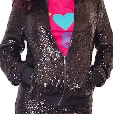Glitter set: broek en jas