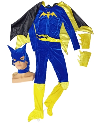 Batgirl Batwoman: jumpsuit catsuit, cape, masker