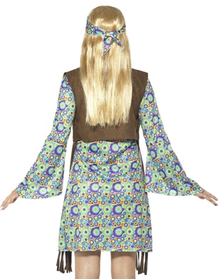 Hippie: jurk, vest, haarband