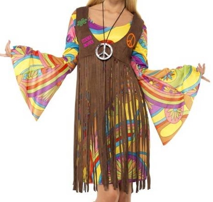 Hippie: jurk, vest