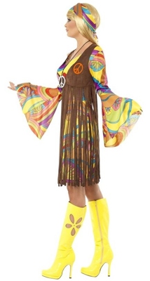 Hippie: jurk, vest