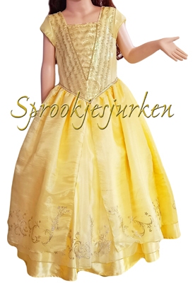 Belle geel hoepeljurk