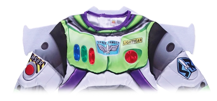 Buzz Lightyear 3 uit Toy Story met vleugels en masker