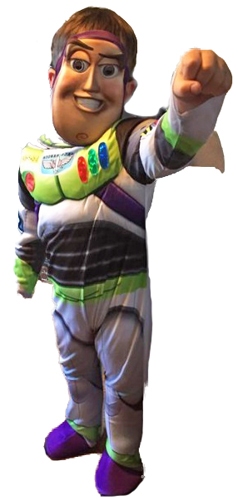 Buzz Lightyear 3 uit Toy Story met vleugels en masker