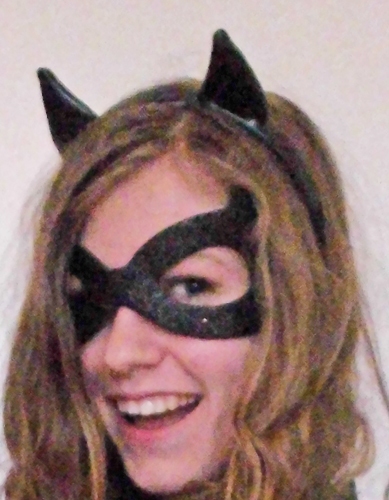 Catwoman Batwoman Batgirl met masker en oortjes