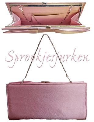 clutch/handtasje roze