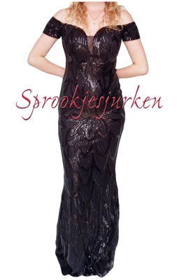 galajurk zwart10 glitter