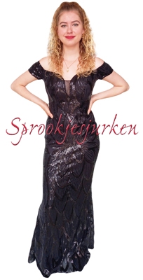 galajurk zwart10 glitter