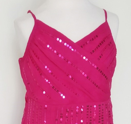Glitterjurk roze huur