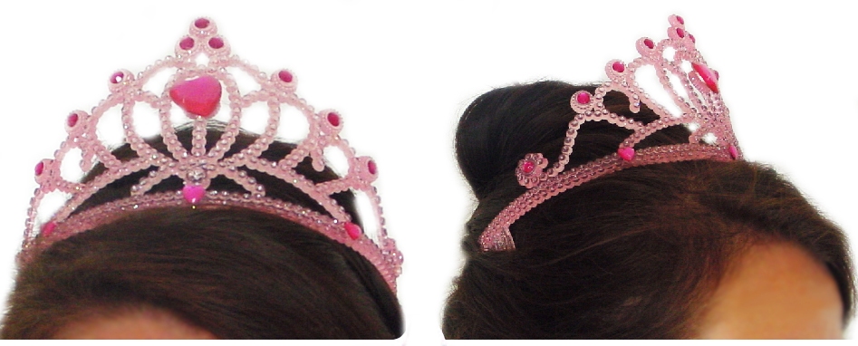 haarband tiara roze