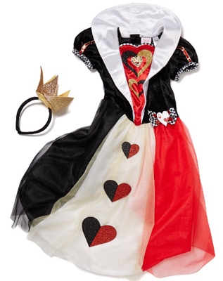 Hartenkoningin (uit Alice in Wonderland) met kroon