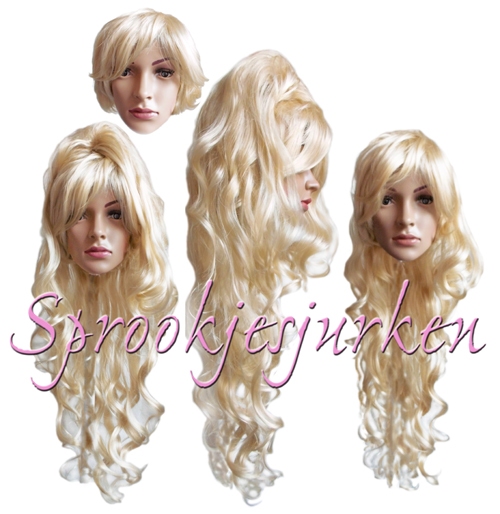 luxe 2-delige pruik blond voor meerdere stylen