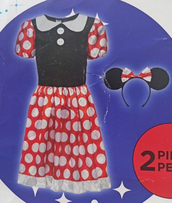 Minnie Mouse jurk 1 met haarband
