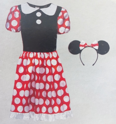 Minnie Mouse jurk 1 met haarband