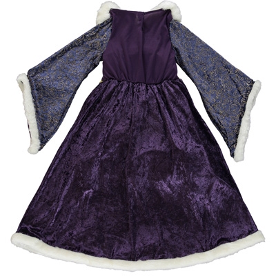 paarsblauwe jurk luxe met hoepel en sluierkroon