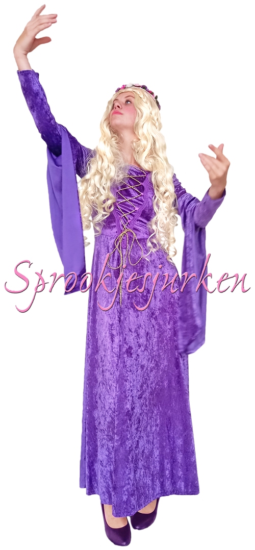 paarse jurk (Kasteel, Middeleeuwen, Rapunzel)