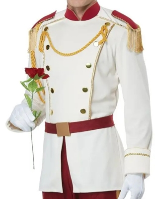 Prinsenkostuum creme/rood 1