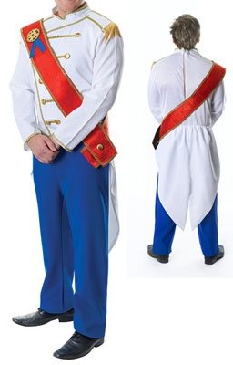 Prinsenkostuum wit/blauw