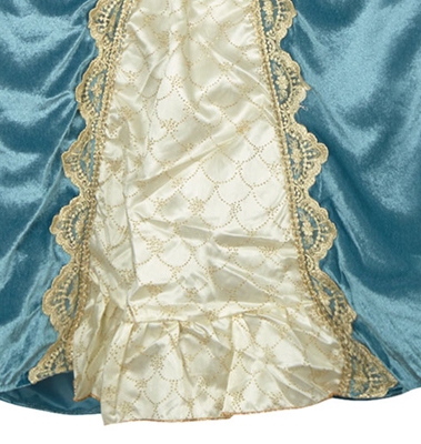 prinsessenjurk blauw/groen