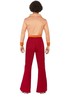 seventies outfit oranje/rood