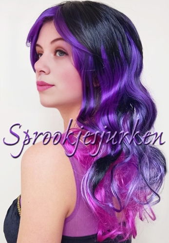 Ursula zeeheks (van Ariel) 3 kleurige pruik