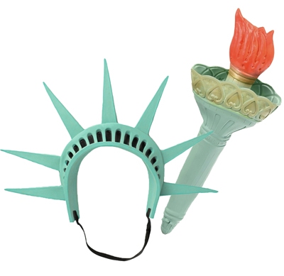 Vrijheidsbeeld USA Statue of Liberty + fakkel + kroon