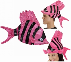 muts hoed vissen roze