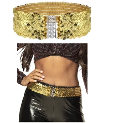 riem goud glitter pailletten