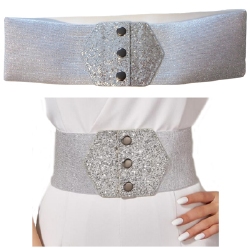riem zilver glitter